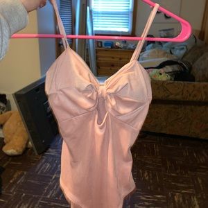 Pink Velvet Bodysuit